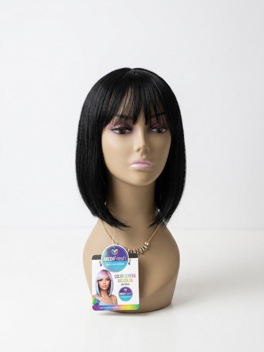 BOBBI BOSS Color Cenera Wig Black Bob with Bangs COLOR 1B